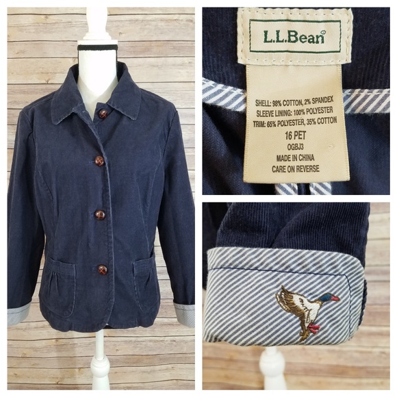 L.L. Bean Jackets & Blazers - LL Bean 16p 16 PETITE Corduroy Jacket